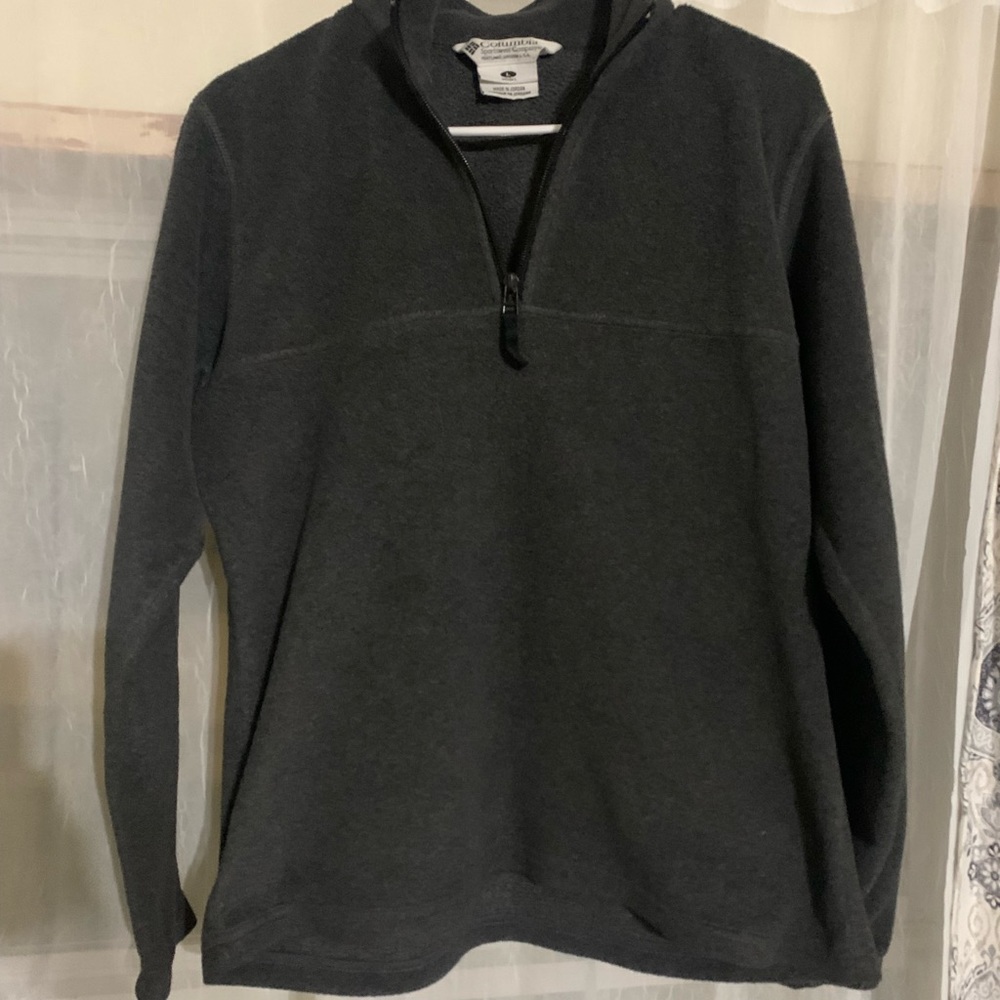 Columbia mens large fleece gray sweater